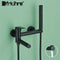 Bathtub Faucet Wall Mounted Brushed Gold Rotatable Shower Set
