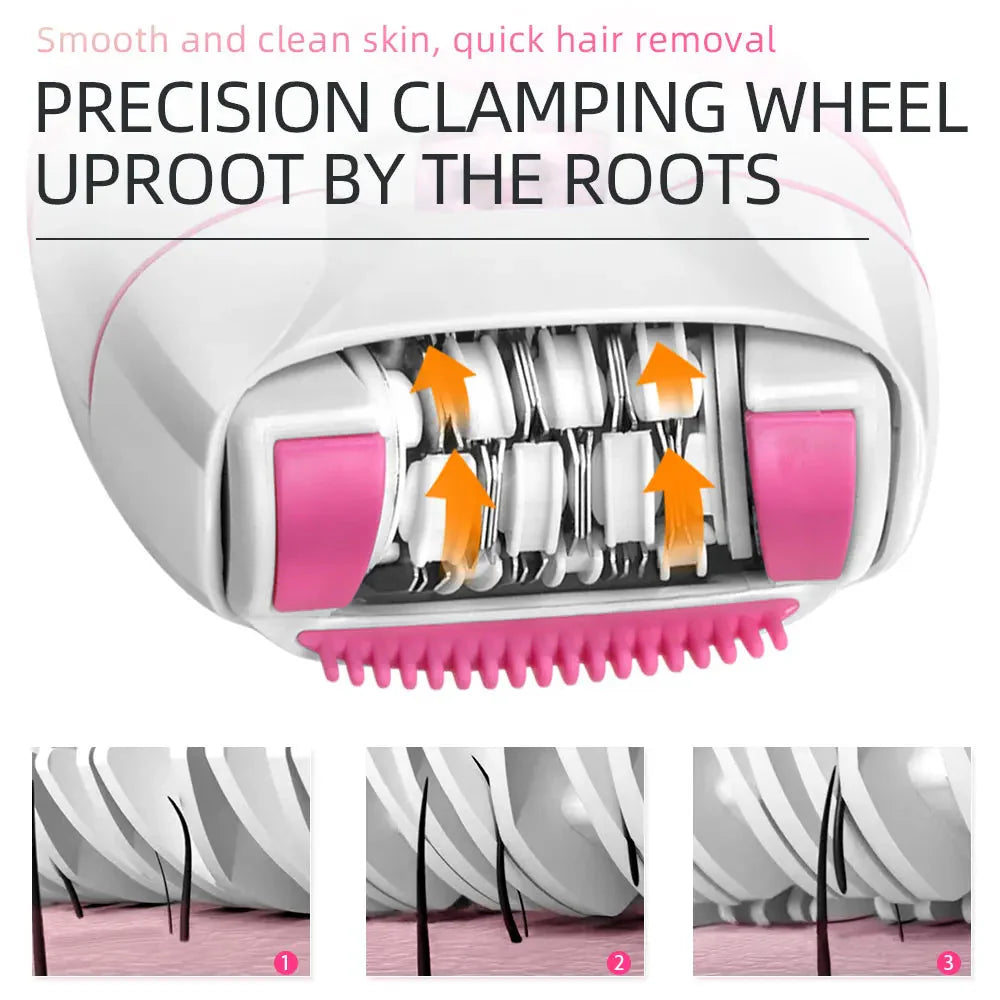Kemei Women's Electric Epilator Rechargeable Hair Removal Device