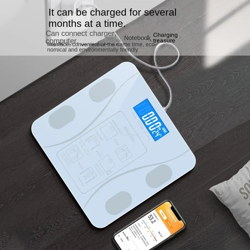 Bluetooth Body Fat Scale With App For Accurate Bathroom Weighing