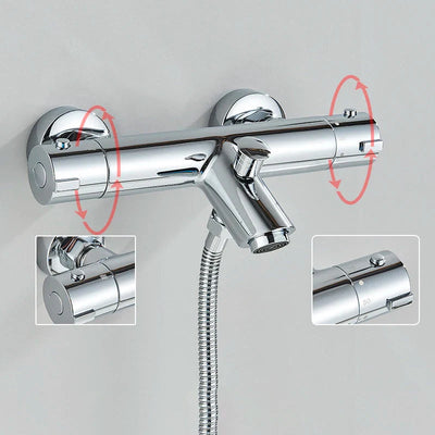 Bathtub Faucet Shower Set Wall Mount With Hand Shower Two Functions