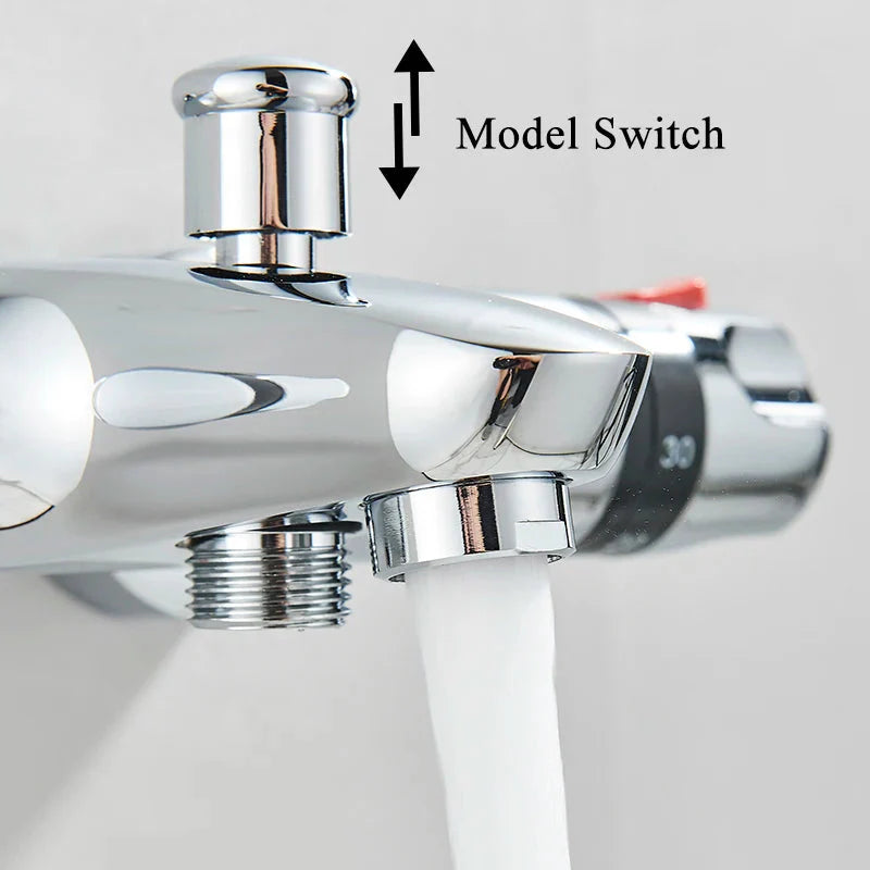 Bathtub Faucet Shower Set Wall Mount With Hand Shower Two Functions