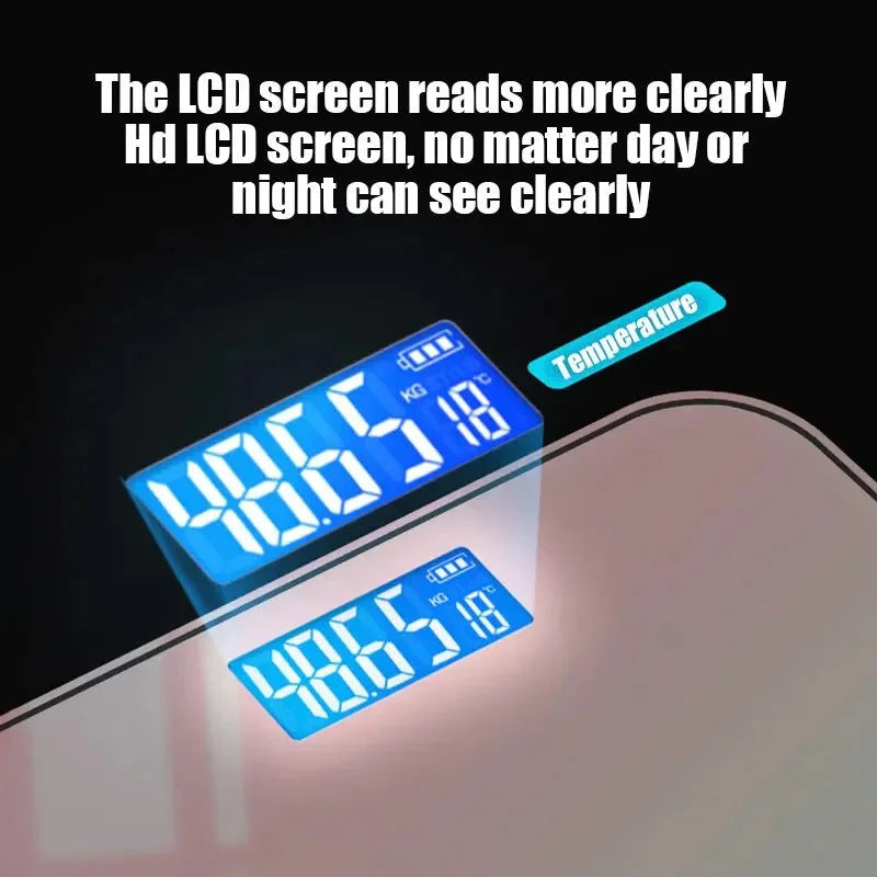 Smart Bathroom Scale Digital LCD Electronic Body Weight Monitor