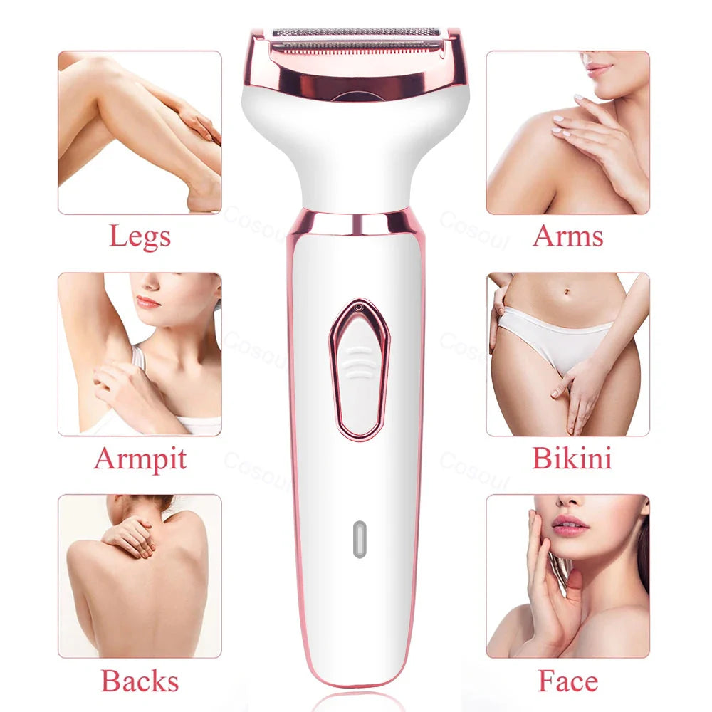Women's Electric Shaver Body Hair Trimmer For Bikini Armpit Face