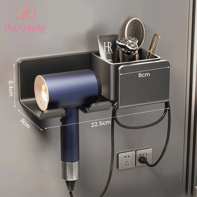 Hair Dryer Holder Shelf Bathroom Organizer For Blower And Accessories