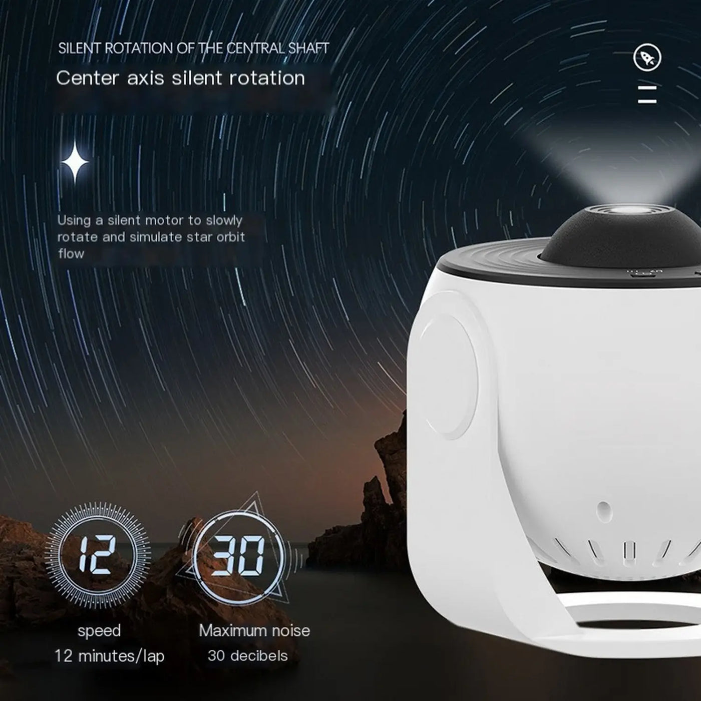 JLD Sky Galaxy Projector With HD Starry Night Light Effects