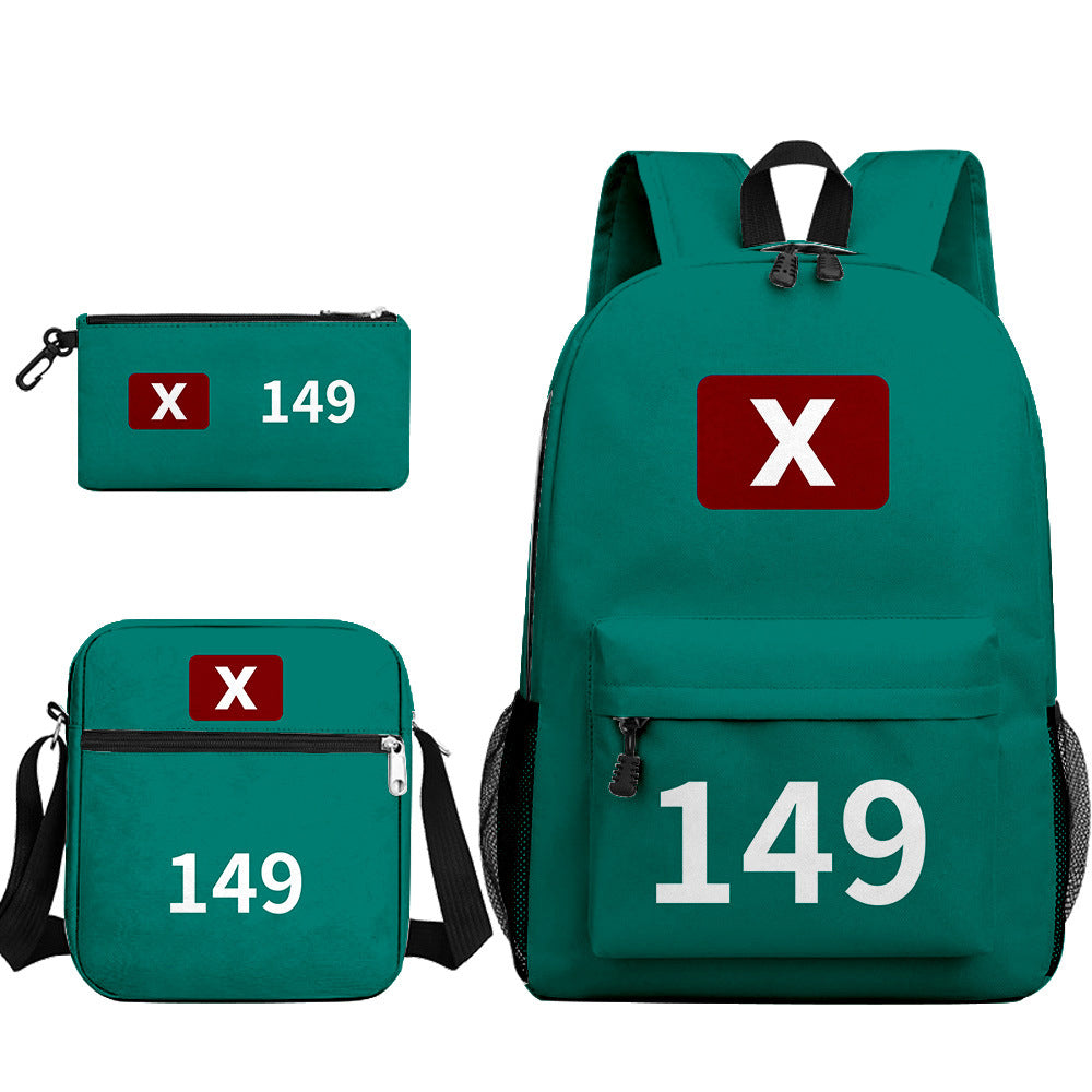 Game Players 3PCS Cosplay Backpack Set With Crossbag And Pencil Bag