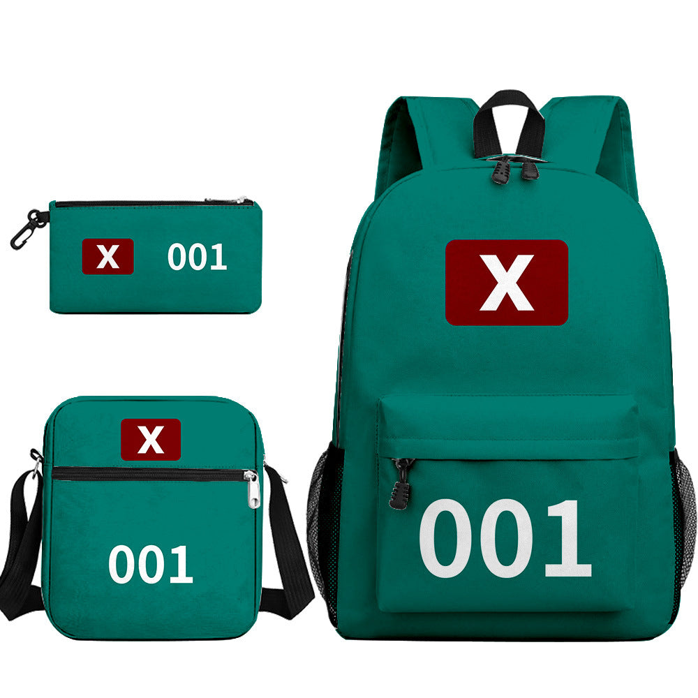 Game Players 3PCS Cosplay Backpack Set With Crossbag And Pencil Bag