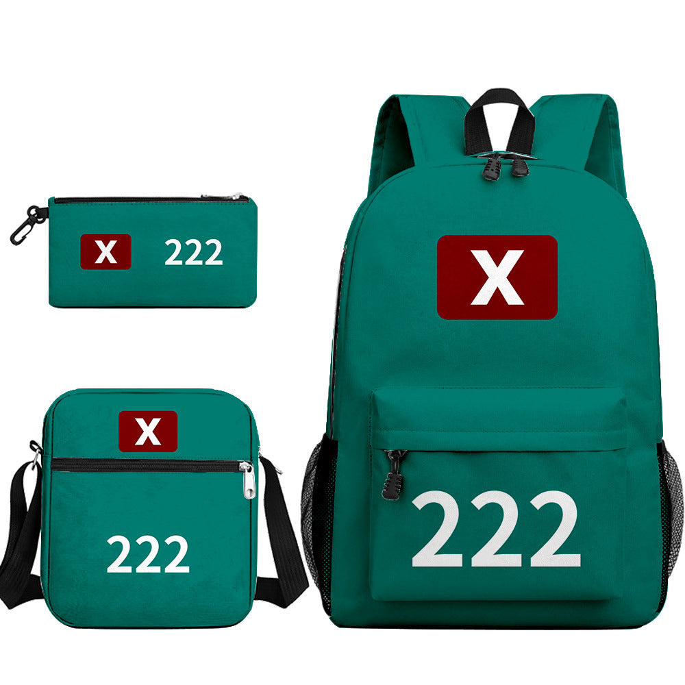 Game Players 3PCS Cosplay Backpack Set With Crossbag And Pencil Bag
