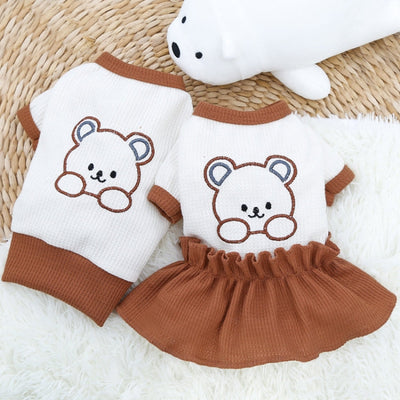 Pet Clothes For Small Dogs And Cats Couple Bottoming Shirt