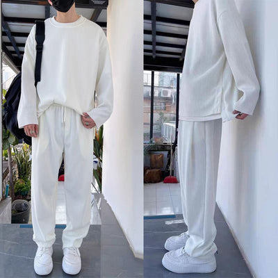 Men's Casual Tracksuit Set Loose Long Sleeve 2-piece Outfit