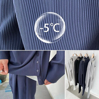 Men's Casual Tracksuit Set Loose Long Sleeve 2-piece Outfit