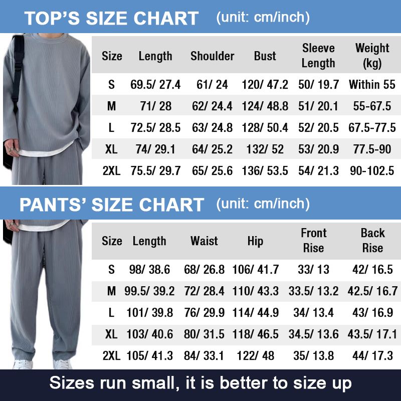 Men's Casual Tracksuit Set Loose Long Sleeve 2-piece Outfit