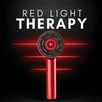Red Light Therapy Hairbrush For Scalp Stimulation And Hair Growth