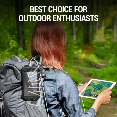 Portable Wireless Solar Charger Efficient Outdoor Power Bank