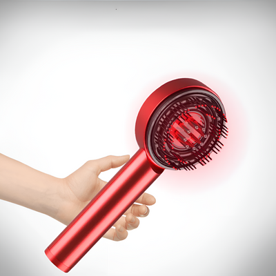 Red Light Therapy Hairbrush For Scalp Stimulation And Hair Growth