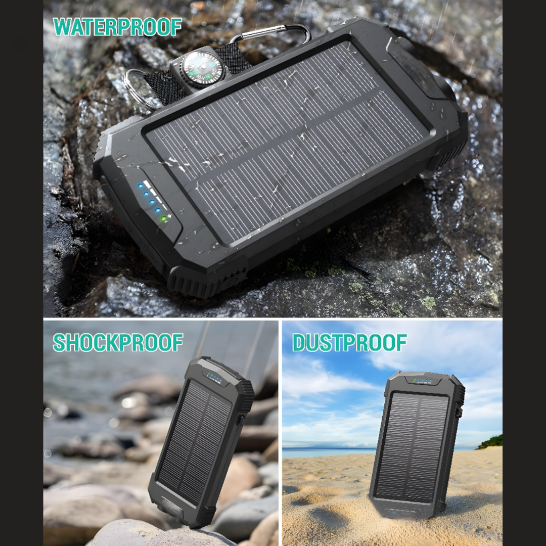 Portable Wireless Solar Charger Efficient Outdoor Power Bank