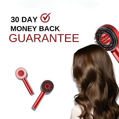 Red Light Therapy Hairbrush For Scalp Stimulation And Hair Growth