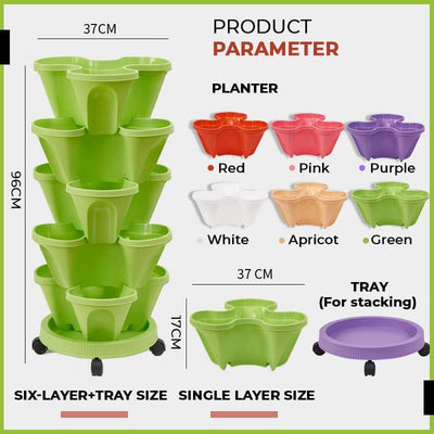 Stackable Strawberry Plant Pots For Easy Vertical Gardening