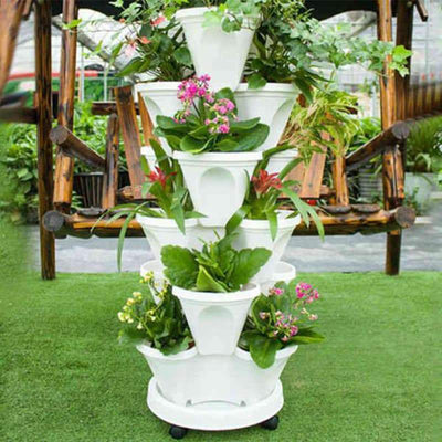 Stackable Strawberry Plant Pots For Easy Vertical Gardening