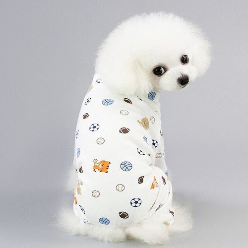 Warm Dog Pajamas Soft Cozy Pet Sleepwear For Small Medium Dogs