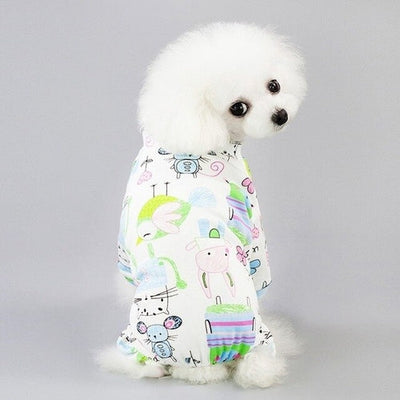 Warm Dog Pajamas Soft Cozy Pet Sleepwear For Small Medium Dogs