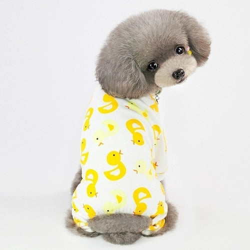 Warm Dog Pajamas Soft Cozy Pet Sleepwear For Small Medium Dogs