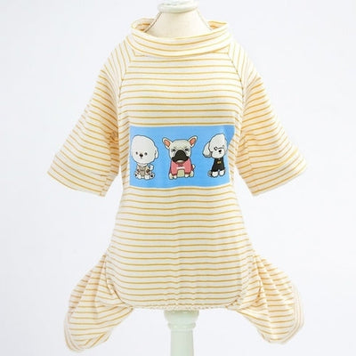 Warm Dog Pajamas Soft Cozy Pet Sleepwear For Small Medium Dogs