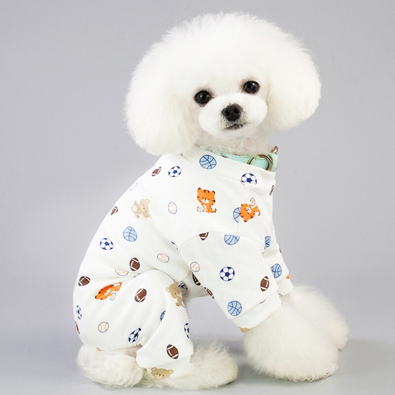 Warm Dog Pajamas Soft Cozy Pet Sleepwear For Small Medium Dogs