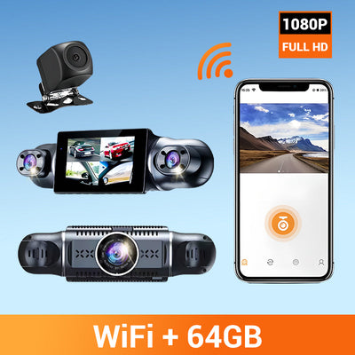 4-Channel FHD Dash Cam Ultra-Wide Angle Driving Safety Recorder