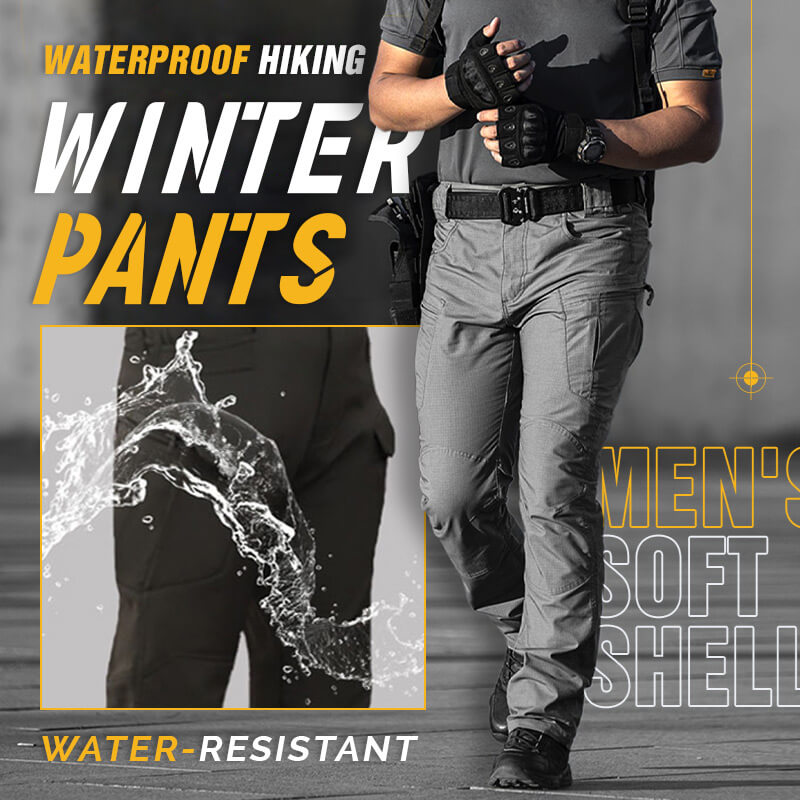 Men's Soft Shell Waterproof Tactical Pants Winter Outdoor Wear