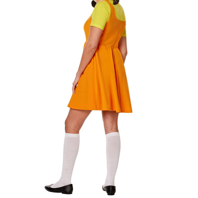 Young-hee Doll Costume Red Light Green Light Robot Dress Mask