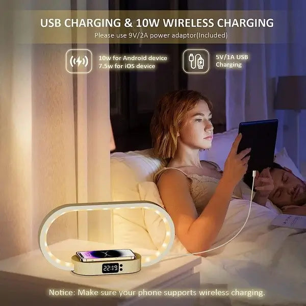 JLD Zenith Wireless Charging Bedside Lamp Modern Design