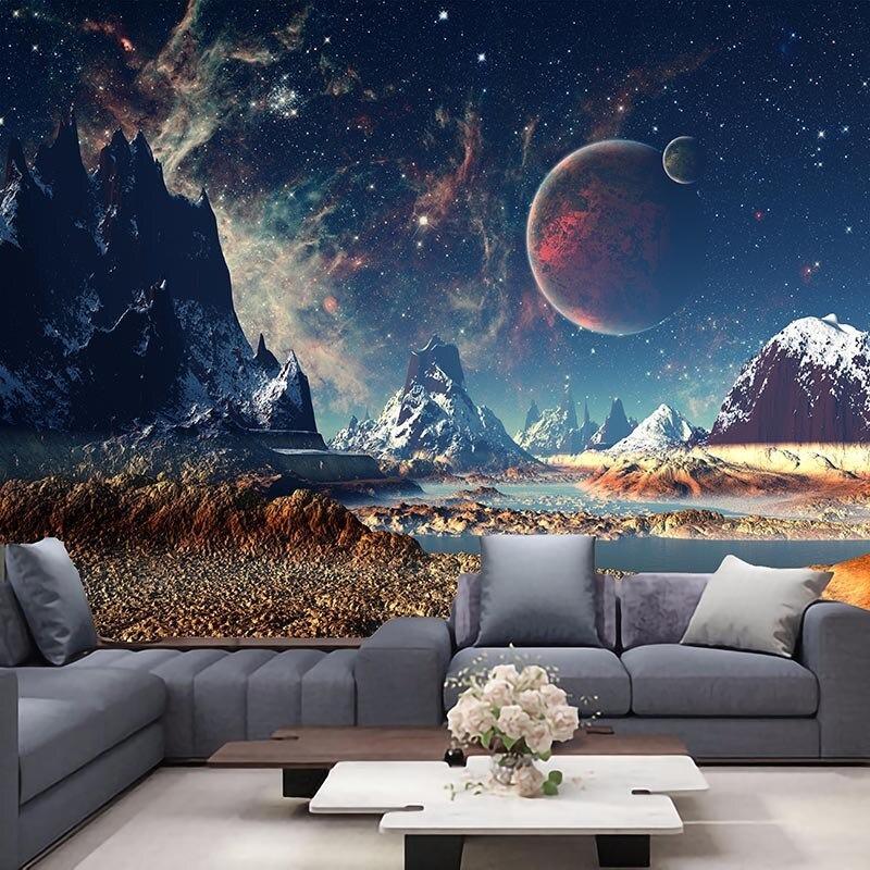 Imaginary Planet Tapestry Wall Hanging Sitting Carpet Multifunctional Decor