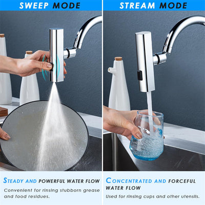 Kitchen Faucet Waterfall Outlet Rotating Splash Proof Nozzle Extension