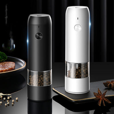Rechargeable Electric Pepper Grinder Set Adjustable Coarseness LED Light