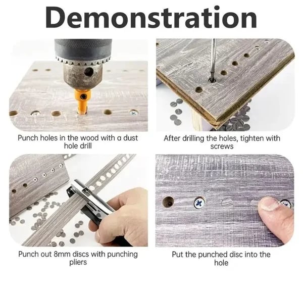 Single Hole Punch Portable Compact Paper Punching Tool