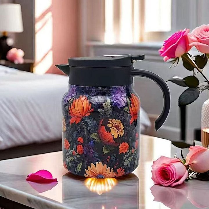 1000ml Vacuum Insulated Teapot With Built-in Strainer Durable Design