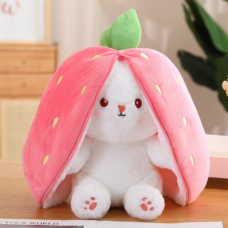 Strawberry Bunny Plush Toy Cute Little Rabbit Fruit Doll Plush