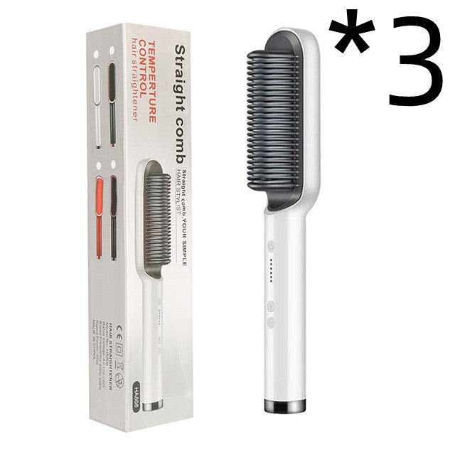 2 In 1 Hair Straightener Hot Comb Curling Tong Electric Brush