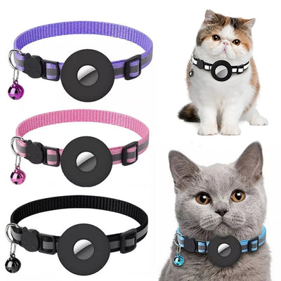 Reflective Airtag Collar Waterproof Nylon Holder Case For Pets