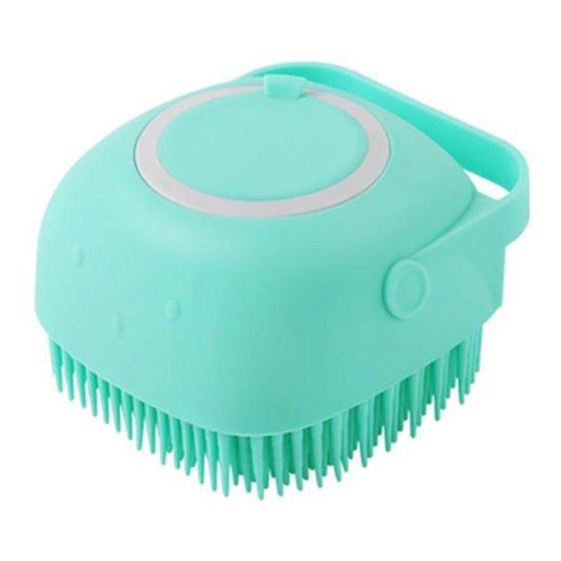 Silicone Dog Grooming Brush Bath Massage Gloves Shampoo Dispenser