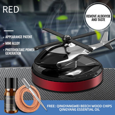 Metal Solar Helicopter Car Air Freshener For Vehicle Interior Decor