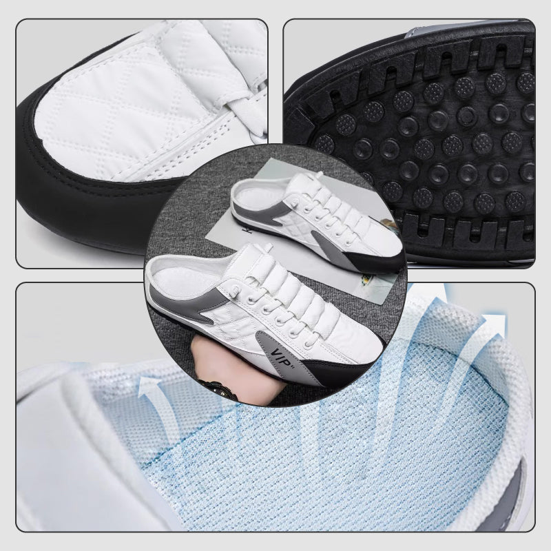 Men's Backless Sneakers Lightweight Casual Slip On Shoes