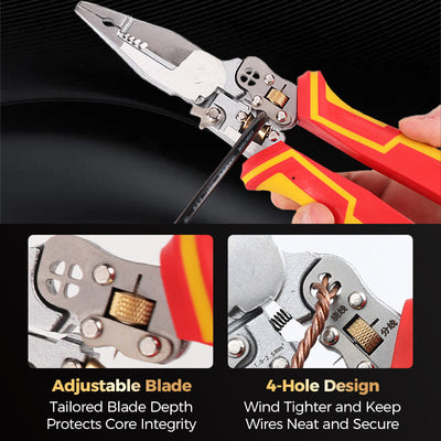 8-In-1 Wire Stripper With Voltage Tester Multi-Function Tool Kit