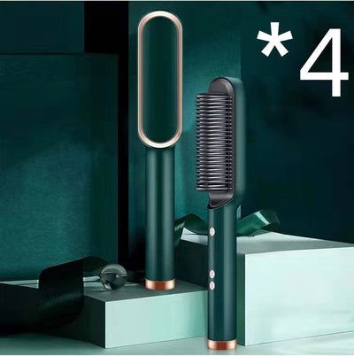 2 In 1 Hair Straightener Hot Comb Curling Tong Electric Brush