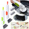 Dish Brush With Soap Dispenser Long Handle And Two Replacement Heads