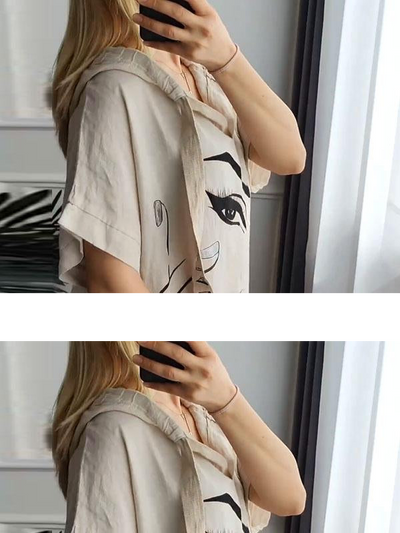 Hoodie Dress With Floral Print Perfect For Spring Summer Wear