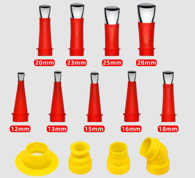 Universal Integrated Caulking Nozzle Tool Kit With Rubber Tips