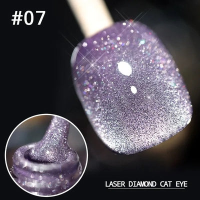Laser Diamond Cat Eye Nail Polish Stunning Reflective Nail Color
