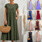 Cotton Linen Sleeveless Dress Loose Fit Solid Color With Pocket
